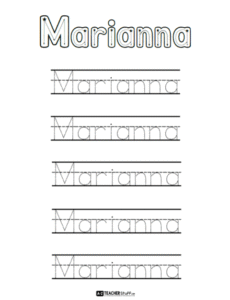 Custom Handwriting Tracing Practice Sheets